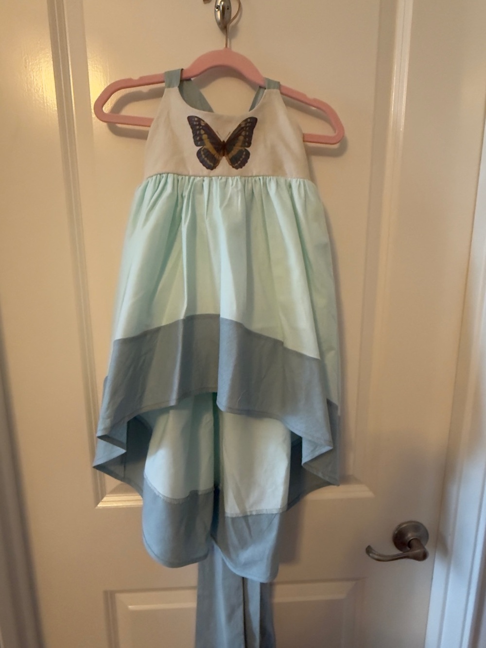 2T Pleiades Light Blue Butterfly High-Low Dress
